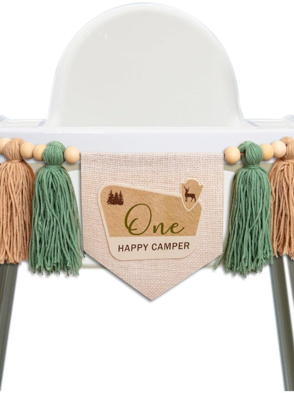 One Happy Camper First Birthday Party High Chair Banner